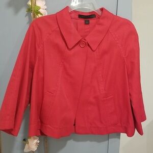EUC Red Express Bolero Style Jacket, 3/4 Length Sleeves, Sz Large